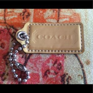 EUC-Coach Hang Tag-XL, Tan Leather